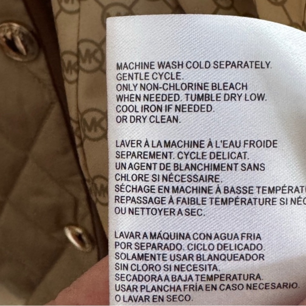 Michael Kors Quilted Khaki Jacket - Picture 6 of 7